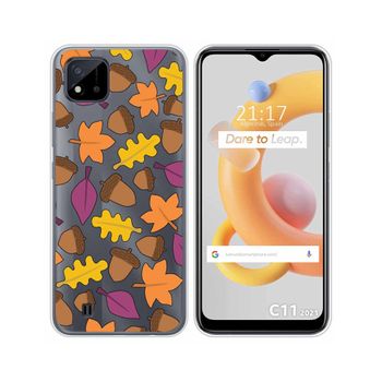 Funda Silicona Transparente Realme C11 2021 Diseño Otoño