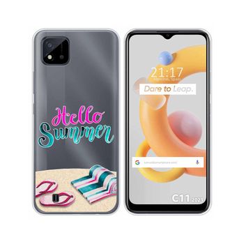 Funda Silicona Transparente Realme C11 2021 Diseño Summer