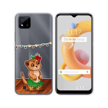 Funda Silicona Transparente Realme C11 2021 Diseño Suricata