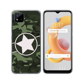 Funda Silicona Realme C11 2021 Diseño Camuflaje 01