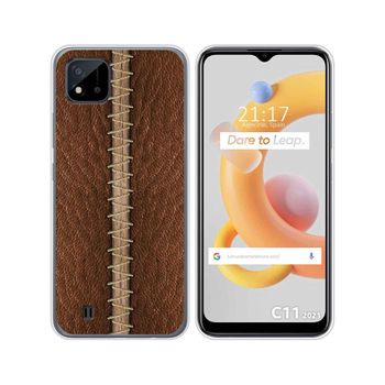 Funda Silicona Realme C11 2021 Diseño Cuero 01