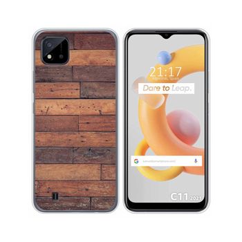 Funda Silicona Realme C11 2021 Diseño Madera 03