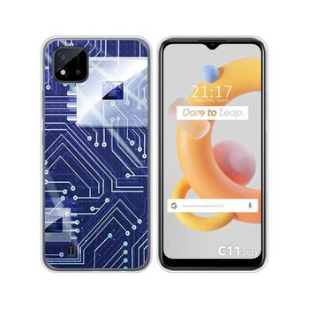 Funda Silicona Realme C11 2021 Diseño Circuito