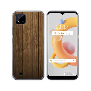 Funda Silicona Realme C11 2021 Diseño Madera