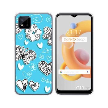 Funda Silicona Realme C11 2021 Diseño Mariposas