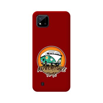 Funda Silicona Líquida Roja Realme C11 2021 Diseño Adventure Time