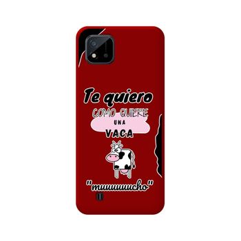 Funda Silicona Líquida Roja Realme C11 2021 Diseño Vaca