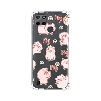 Funda Silicona Antigolpes Realme C21y / C25y Diseño Cerdos