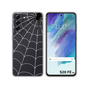 Funda Silicona Transparente Samsung Galaxy S21 Fe 5g Diseño Araña