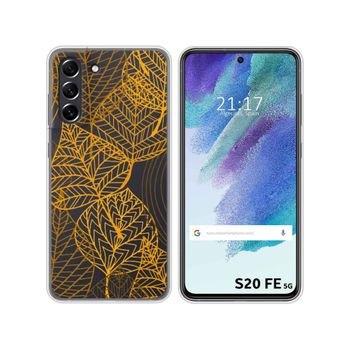 Funda Silicona Transparente Samsung Galaxy S21 Fe 5g Diseño Hojas