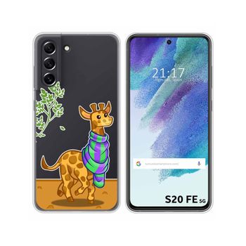 Funda Silicona Transparente Samsung Galaxy S21 Fe 5g Diseño Jirafa