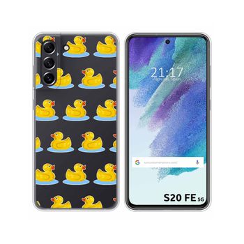 Funda Silicona Transparente Samsung Galaxy S21 Fe 5g Diseño Pato