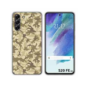 Funda Silicona Samsung Galaxy S21 Fe 5g Diseño Sand Camuflaje