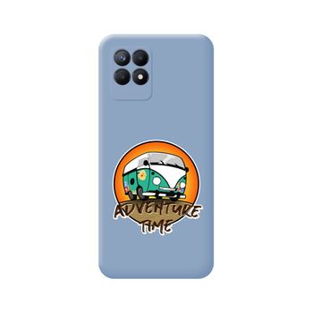 Funda Silicona Líquida Azul Realme 8i Diseño Adventure Time