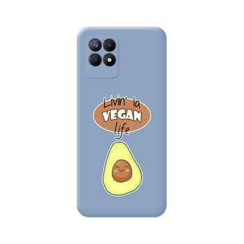 Funda Silicona Líquida Azul Realme 8i Diseño Vegan Life