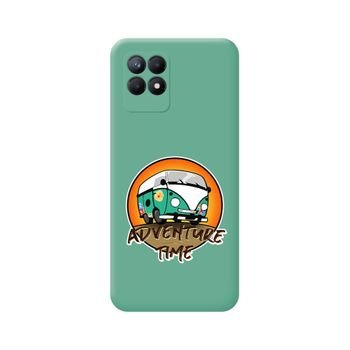 Funda Silicona Líquida Verde Realme 8i Diseño Adventure Time