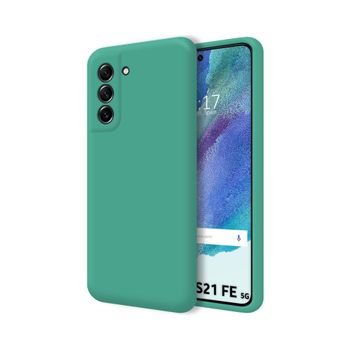 Funda Silicona Líquida Ultra Suave Para Samsung Galaxy S21 Fe 5g Color Verde