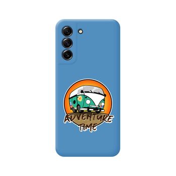 Funda Silicona Líquida Azul Para Samsung Galaxy S21 Fe 5g Diseño Adventure Time