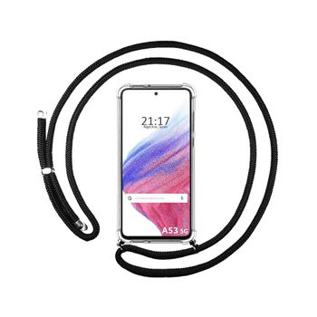 Funda Colgante Transparente Para Samsung Galaxy A53 5g Con Cordon Negro