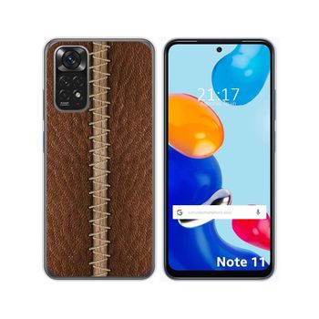 Funda Silicona Para Xiaomi Redmi Note 11 / 11s Diseño Cuero 01