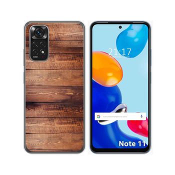 Funda Silicona Para Xiaomi Redmi Note 11 / 11s Diseño Madera 02