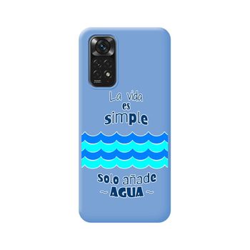 Funda Silicona Líquida Azul Para Xiaomi Redmi Note 11 / 11s Diseño Agua