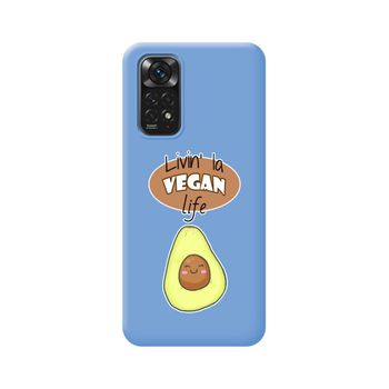 Funda Silicona Líquida Azul Para Xiaomi Redmi Note 11 / 11s Diseño Vegan Life