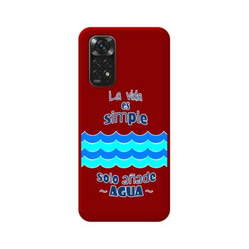 Funda Silicona Líquida Roja Para Xiaomi Redmi Note 11 / 11s Diseño Agua