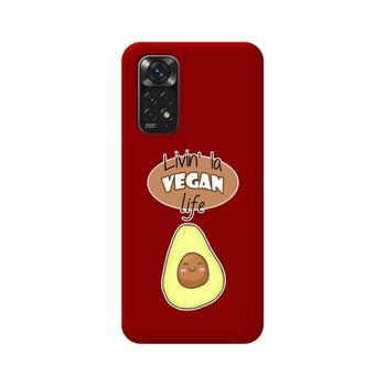 Funda Silicona Líquida Roja Para Xiaomi Redmi Note 11 / 11s Diseño Vegan Life