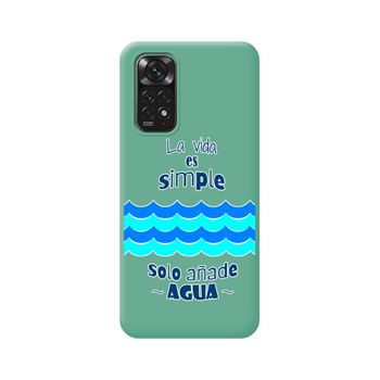 Funda Silicona Líquida Verde Para Xiaomi Redmi Note 11 / 11s Diseño Agua