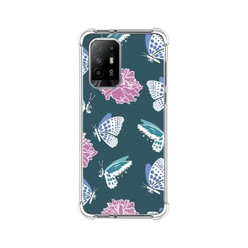 Funda Silicona Antigolpes Para Oppo A94 5g Diseño Flores 10