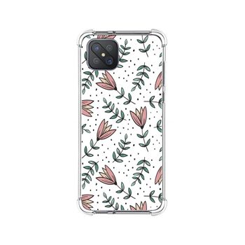 Funda Silicona Antigolpes Para Oppo Reno 4z 5g Diseño Flores 01