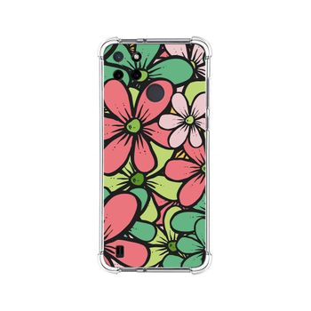 Funda Silicona Antigolpes Para Realme C21y / C25y Diseño Flores 02