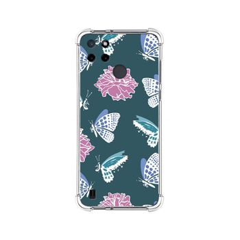 Funda Silicona Antigolpes Para Realme C21y / C25y Diseño Flores 10