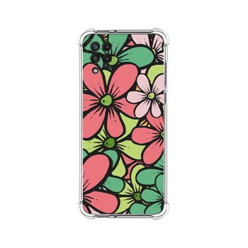 Funda Silicona Antigolpes Para Samsung Galaxy A22 4g / M22 Diseño Flores 02