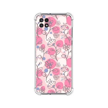 Funda Silicona Antigolpes Para Samsung Galaxy A22 5g Diseño Flores 07