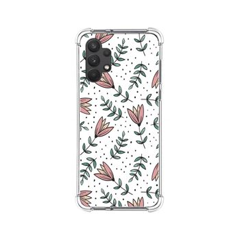 Funda Silicona Antigolpes Para Samsung Galaxy A32 4g Diseño Flores 01