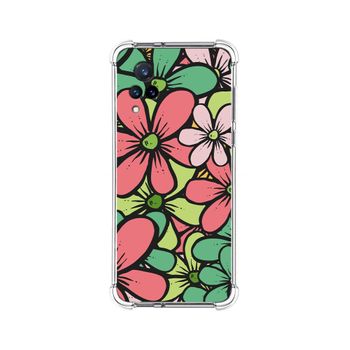 Funda Silicona Antigolpes Para Vivo V21 5g Diseño Flores 02