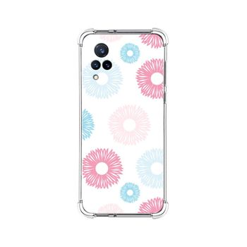 Funda Silicona Antigolpes Para Vivo V21 5g Diseño Flores 06