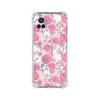 Funda Silicona Antigolpes Para Vivo V21 5g Diseño Flores 07