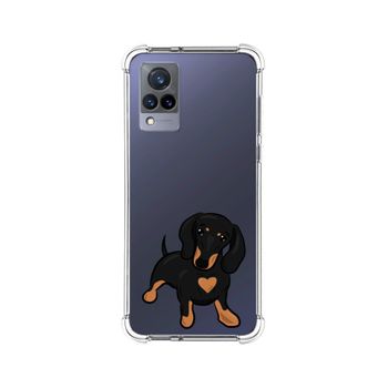 Funda Silicona Antigolpes Para Vivo V21 5g Diseño Perros 04