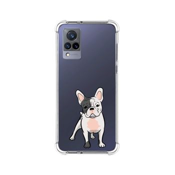 Funda Silicona Antigolpes Para Vivo V21 5g Diseño Perros 06