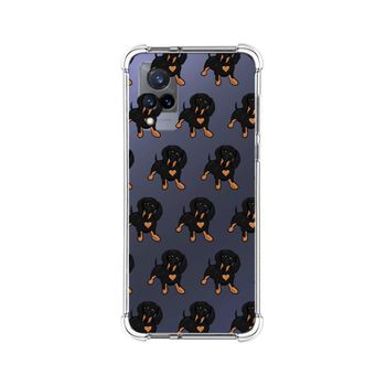 Funda Silicona Antigolpes Para Vivo V21 5g Diseño Perros 10