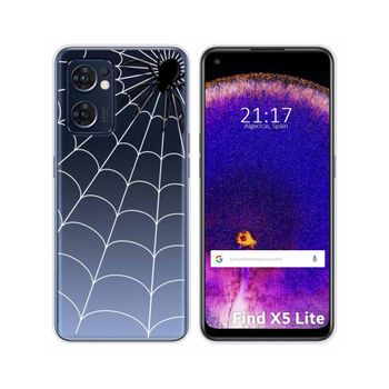 Funda Silicona Transparente Para Oppo Find X5 Lite 5g Diseño Araña