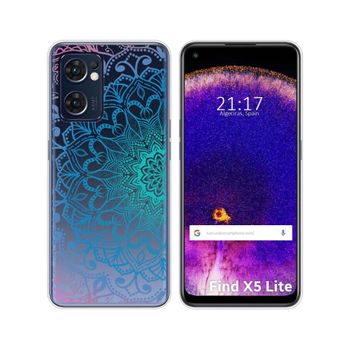 Funda Silicona Transparente Para Oppo Find X5 Lite 5g Diseño Mandala