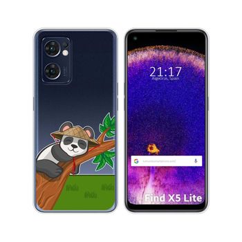 Funda Silicona Transparente Para Oppo Find X5 Lite 5g Diseño Panda