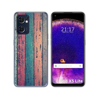 Funda Silicona Para Oppo Find X5 Lite 5g Diseño Madera 10