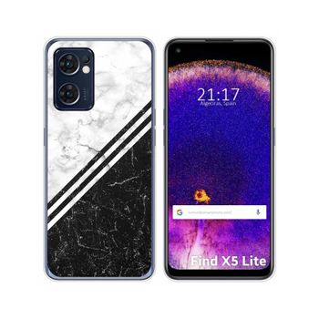 Funda Silicona Para Oppo Find X5 Lite 5g Diseño Mármol 01