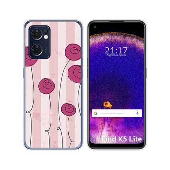 Funda Silicona Para Oppo Find X5 Lite 5g Diseño Flores Vintage