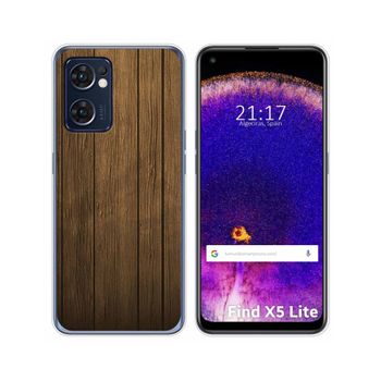 Funda Silicona Para Oppo Find X5 Lite 5g Diseño Madera